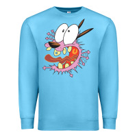 Ocean Blue courage the cowardly dog Premium Sweatshirt - linhVisuals