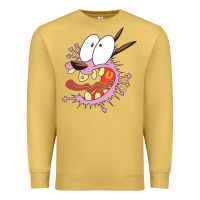 Antique Gold courage the cowardly dog Premium Sweatshirt - linhVisuals
