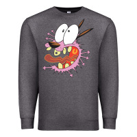 Charcoal Heather courage the cowardly dog Premium Sweatshirt - linhVisuals