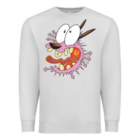 Dove Grey courage the cowardly dog Premium Sweatshirt - linhVisuals