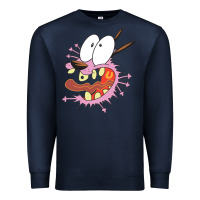 Navy courage the cowardly dog Premium Sweatshirt - linhVisuals