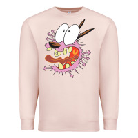 Pale Pink courage the cowardly dog Premium Sweatshirt - linhVisuals
