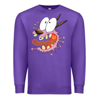 Purple courage the cowardly dog Premium Sweatshirt - linhVisuals