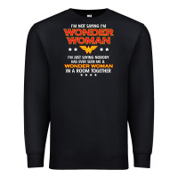 Black wonder  woman Premium Sweatshirt - linhVisuals