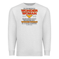 Oatmeal Heather wonder  woman Premium Sweatshirt - linhVisuals