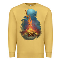 Antique Gold Souls Bonfire Premium Sweatshirt - linhVisuals
