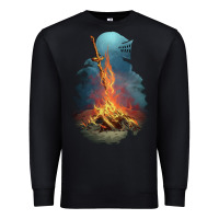 Black Souls Bonfire Premium Sweatshirt - linhVisuals