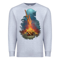 Heather Grey Souls Bonfire Premium Sweatshirt - linhVisuals