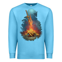 Ocean Blue Souls Bonfire Premium Sweatshirt - linhVisuals