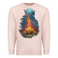 Pale Pink Souls Bonfire Premium Sweatshirt - linhVisuals