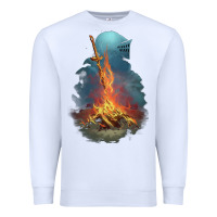 White Souls Bonfire Premium Sweatshirt - linhVisuals