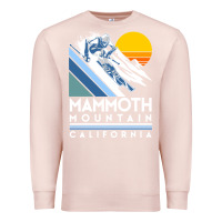 Pale Pink mammoth mountain california retro ski sweatshirt Premium Sweatshirt - linhVisuals