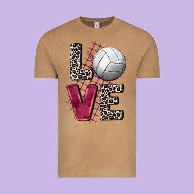 Love Volleyball Vintage Tee Designed By Fadigitalartstudio