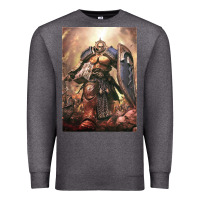 Charcoal Heather Warhammer Characters Premium Sweatshirt - linhVisuals
