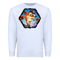 White CRASH BANDICOOT LEGENDS Premium Sweatshirt - linhVisuals