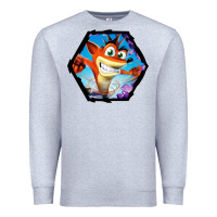 Heather Grey CRASH BANDICOOT LEGENDS Premium Sweatshirt - linhVisuals