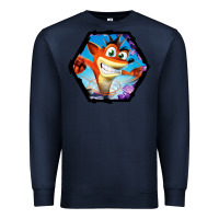 Navy CRASH BANDICOOT LEGENDS Premium Sweatshirt - linhVisuals