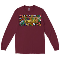 Burgundy hispanic heritage license plate Long Sleeve Tee - BundleAndBundleShop