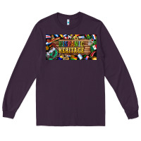 Plum hispanic heritage license plate Long Sleeve Tee - BundleAndBundleShop