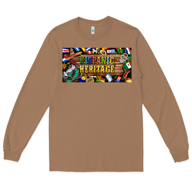 Hispanic Heritage License Plate Long Sleeve Tee by BundleAndBundleShop | Teevron