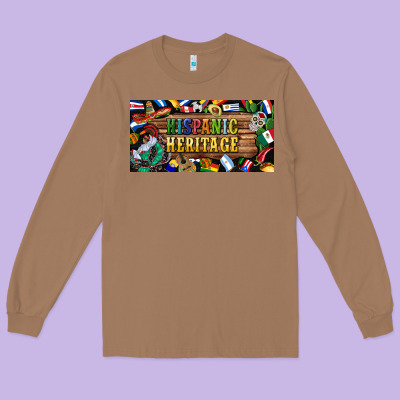 Hispanic Heritage License Plate Long Sleeve Tee Designed By Bundleandbundleshop