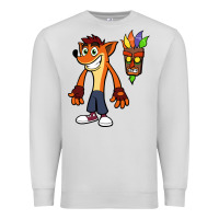Dove Grey CRASH BANDICOOT Premium Sweatshirt - linhVisuals