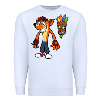 White CRASH BANDICOOT Premium Sweatshirt - linhVisuals