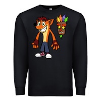Black CRASH BANDICOOT Premium Sweatshirt - linhVisuals