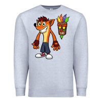 Heather Grey CRASH BANDICOOT Premium Sweatshirt - linhVisuals