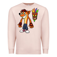 Pale Pink CRASH BANDICOOT Premium Sweatshirt - linhVisuals