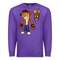 Purple CRASH BANDICOOT Premium Sweatshirt - linhVisuals