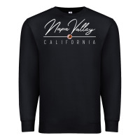 Black napa valley ca t shirt Premium Sweatshirt - linhVisuals