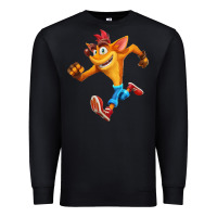 Black CRASH BANDICOOT Premium Sweatshirt - linhVisuals