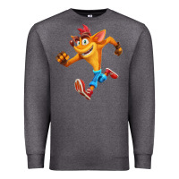 Charcoal Heather CRASH BANDICOOT Premium Sweatshirt - linhVisuals