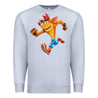 Heather Grey CRASH BANDICOOT Premium Sweatshirt - linhVisuals