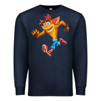 Navy CRASH BANDICOOT Premium Sweatshirt - linhVisuals