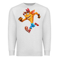 Oatmeal Heather CRASH BANDICOOT Premium Sweatshirt - linhVisuals