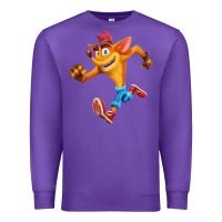 Purple CRASH BANDICOOT Premium Sweatshirt - linhVisuals