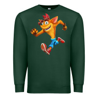 Sports Green CRASH BANDICOOT Premium Sweatshirt - linhVisuals