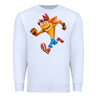 White CRASH BANDICOOT Premium Sweatshirt - linhVisuals