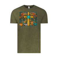 Vintage Olive fall cross Vintage Tee - RanaPortraitStore