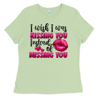 Matcha I wish i was kissing you instead of missing you Ladies Tee - FaDigitalArtStudio