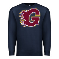 Navy guildford flames Premium Sweatshirt - linhVisuals