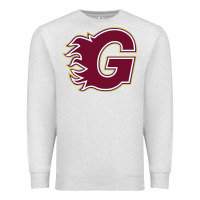 Oatmeal Heather guildford flames Premium Sweatshirt - linhVisuals