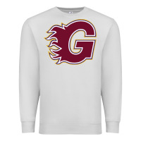 Dove Grey guildford flames Premium Sweatshirt - linhVisuals