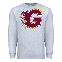 Heather Grey guildford flames Premium Sweatshirt - linhVisuals