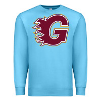 Ocean Blue guildford flames Premium Sweatshirt - linhVisuals