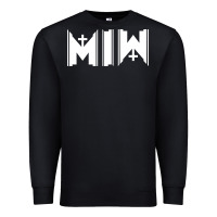 Black Motionless In White Premium Sweatshirt - linhVisuals