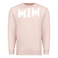 Pale Pink Motionless In White Premium Sweatshirt - linhVisuals