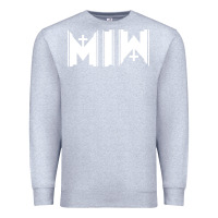 Heather Grey Motionless In White Premium Sweatshirt - linhVisuals